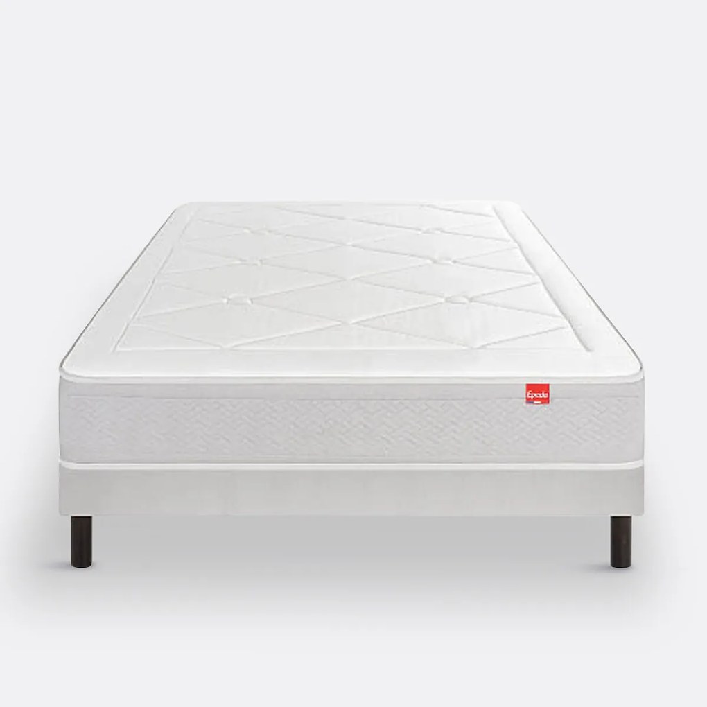 Ensemble matras met veren L'Échappée + lattenbodem