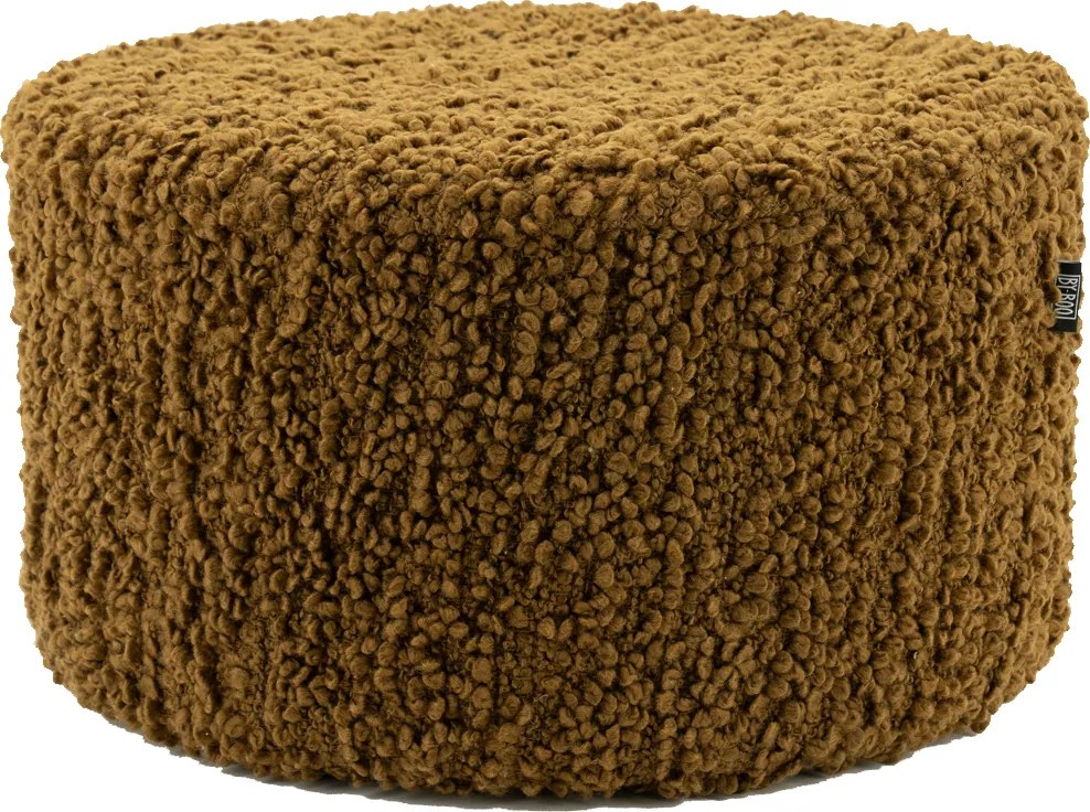 Ronde Hocker Teddy Mosterd 60 Cm