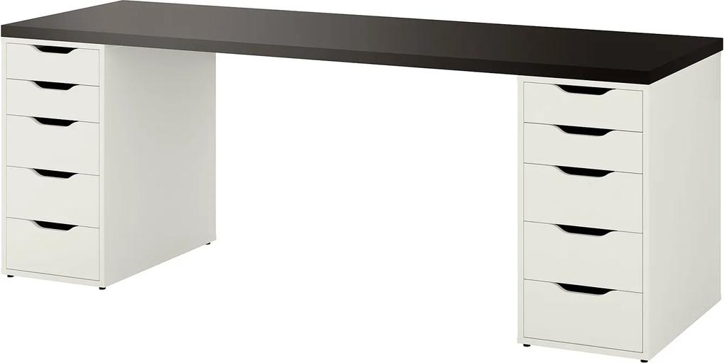 IKEA LINNMON / ALEX Tafel zwartbruin, wit - lKEA