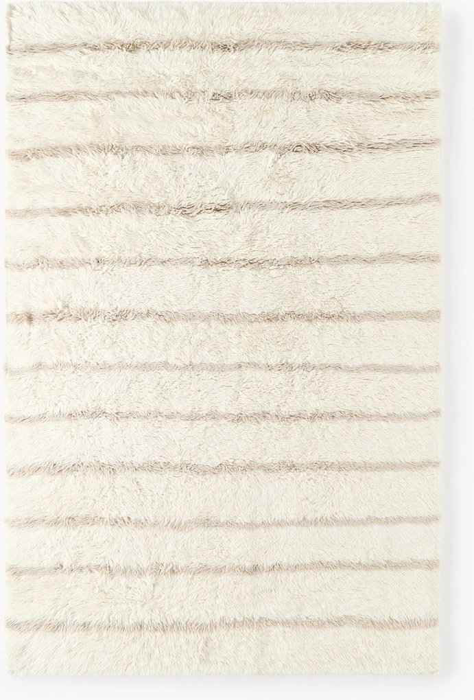 Handgetuft hoogpolig wollen vloerkleed Chaz