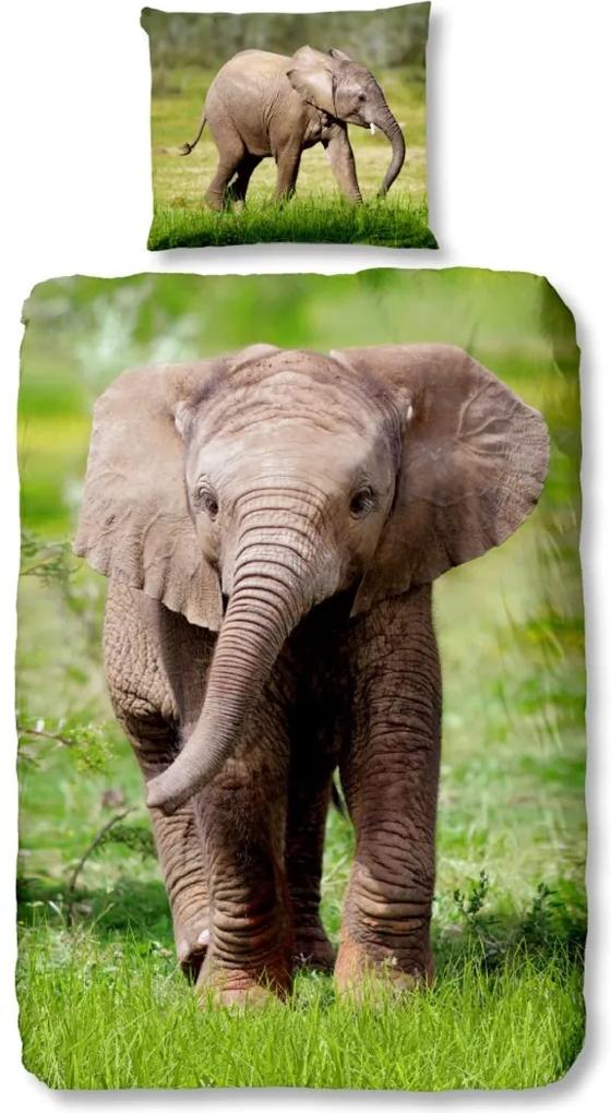 Kinderdekbedovertrek 6405-P Elephant