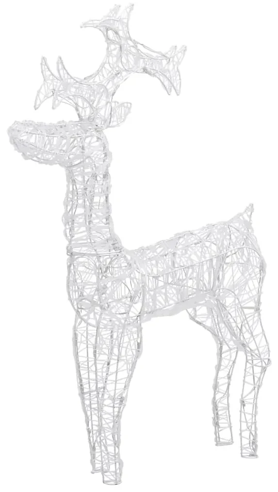 vidaXL Buitenkerstversiering rendieren 90 LED's 60x16x100 cm acryl