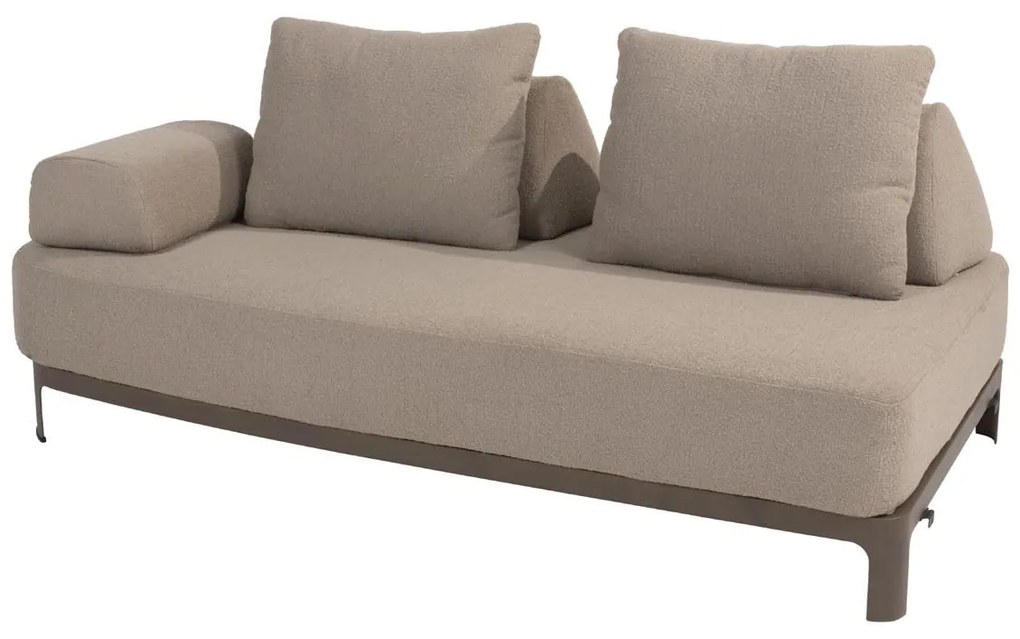 4 Seasons Outdoor Santorini hoek loungebank terre met XL-hoek *Showroommodel Loungebank bruin weerbestendig