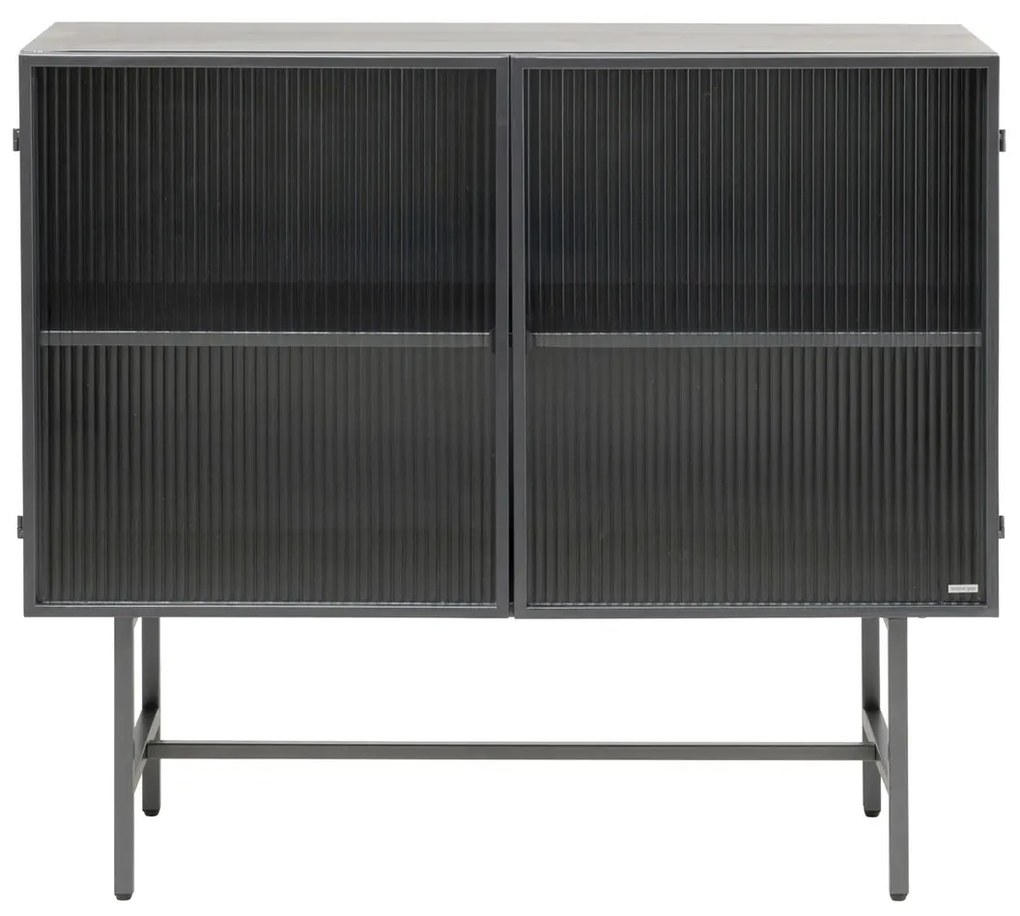 Kare Design San Diego Kastje Met Ribbelglas - 100x35x90cm.