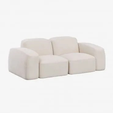Bastian 2-delige Modulaire Bank Chenille Dik Wit - Sklum