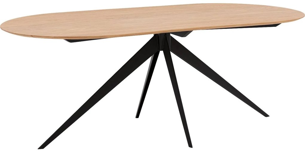 Goossens Excellent Eettafel Uniek, Semi rond 200 x 100 cm