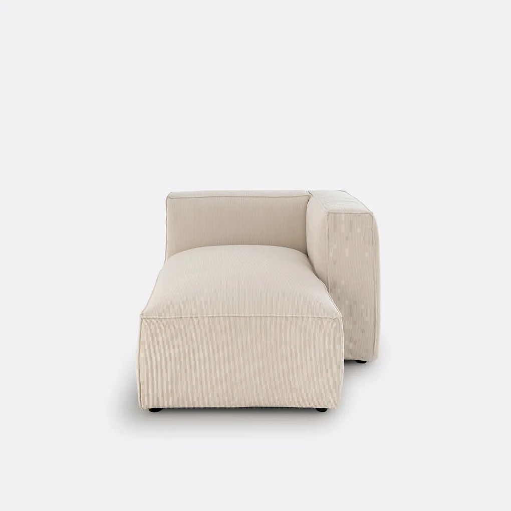 Modulaire longchair van geribd fluweel, Seven