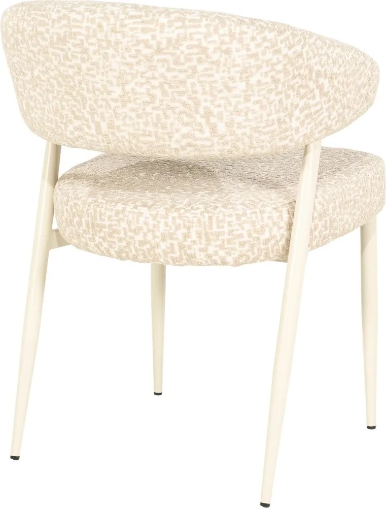 By-Boo Miso Eetkamerstoel Geometrische Print Beige