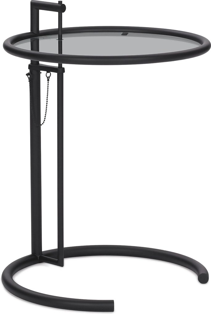 ClassiCon Adjustable Table E 1027 Black bijzettafel 52 donker glas