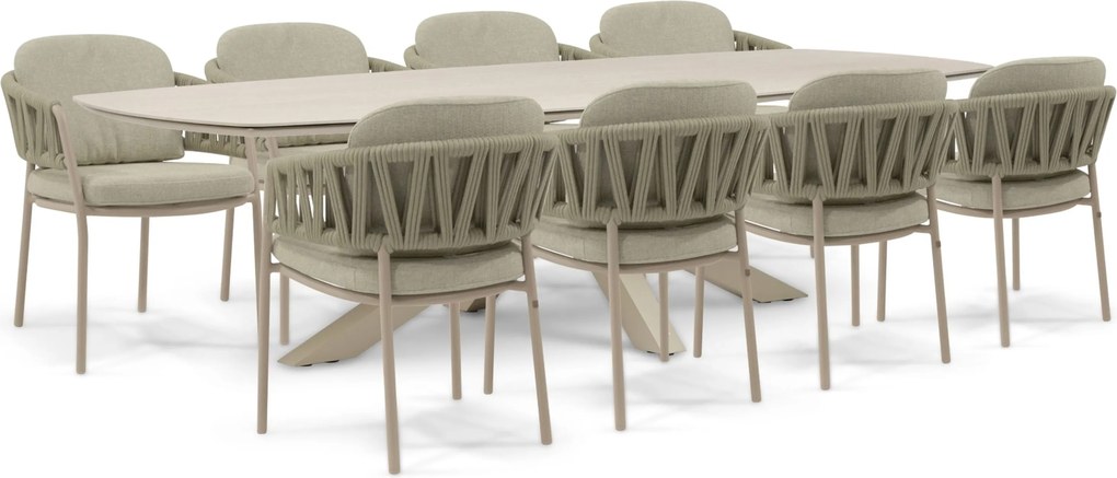 Tuinset 8 personen  Rope Zand/Beige 4 Seasons Outdoor Calma/Voyage