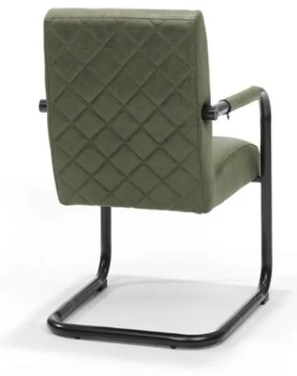 Eetkamerstoel - Monaco - stof Maya lederlook groen