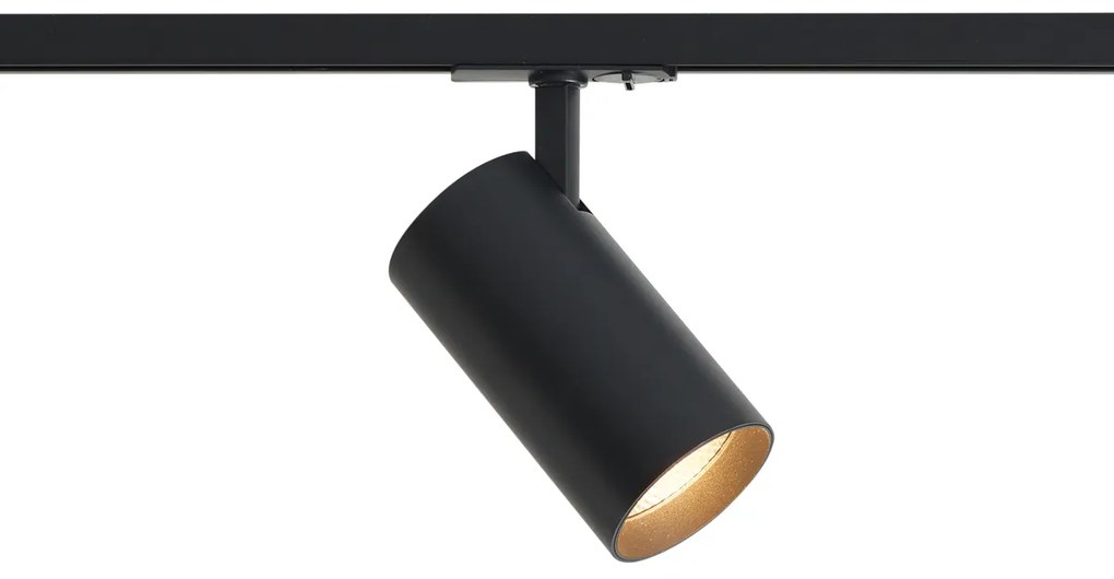 Moderne spot zwart voor railsysteem 1-fase - Iconic Mark