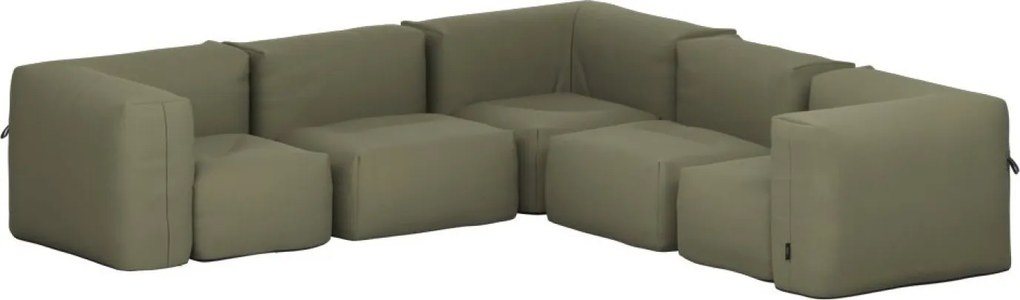 Soft Zitzak Outdoor 5 Seater Hoekbank - Kirra Olive