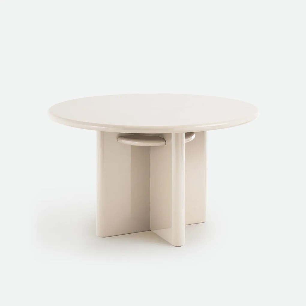 Ronde, gelakte eettafel, 4 personen, diameter 130 cm, MARVELA
