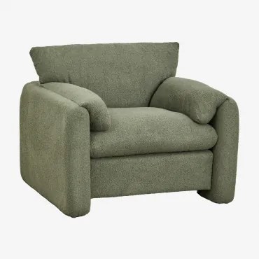 Serra Gestoffeerde Fauteuil Chenille Groen – Salie - Sklum