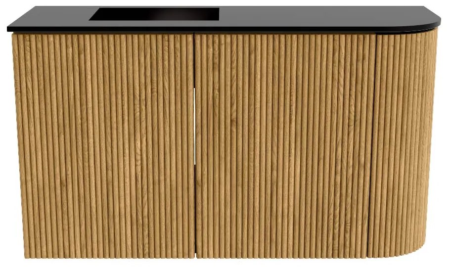 Mondiaz Joya 70cm toiletmeubel ronding rechts oak met wastafel faye links zonder kraangat urban
