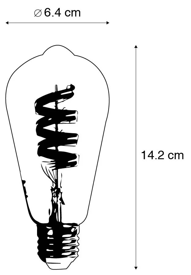 Set van 2 smart E27 RGB LED lampen ST64 4,9W 280 lm 1800K