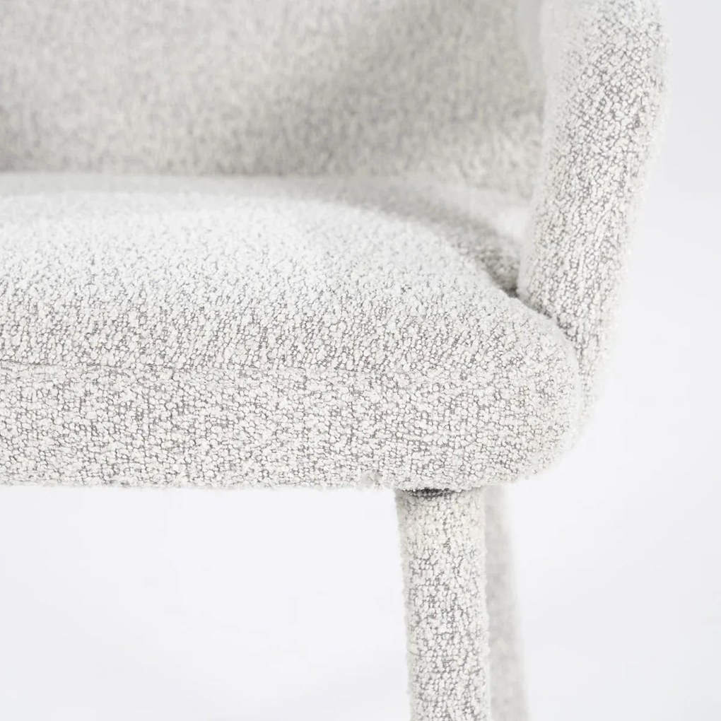 By-Boo Fika Scandinavische Eetkamerstoel Met Armleuning Beige
