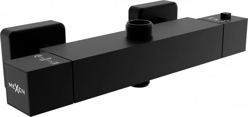 Mexen Cube thermostatische douchekraan, zwart - 77250-70