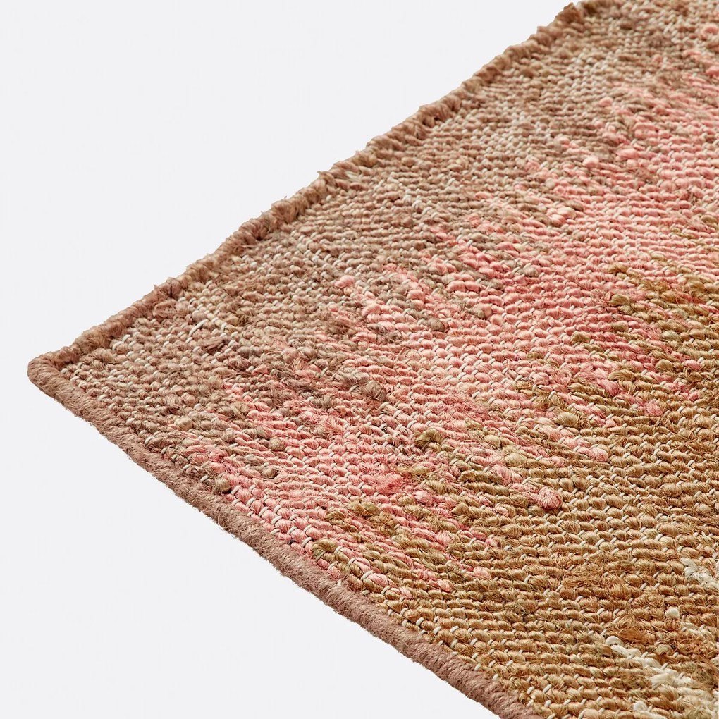 Vintage vloerkleed van 91% jute, IKAT