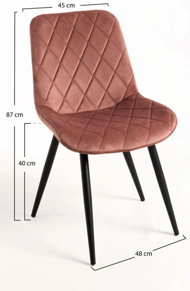 Set 4 Min Fluwelen Stoelen