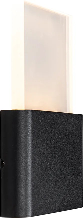 Buiten wandlamp zwart incl. LED met huisnummers IP54 - Kandi