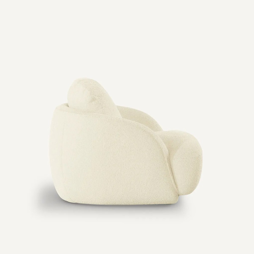 Ronde XL-fauteuil in bouclé, Alpine