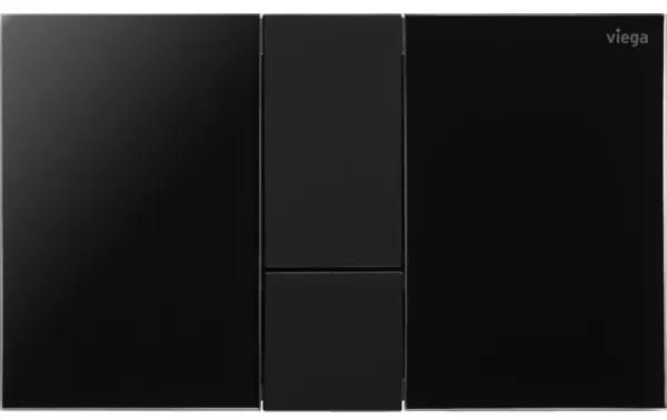 Viega Visign for style 24 bedieningsplaat 2-knops zwart-mat zwart 773311