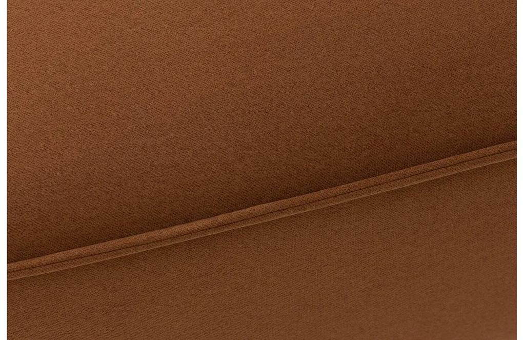 Goossens Hoekbank Hercules bruin, stof, 2,5-zits, modern design met ligelement rechts
