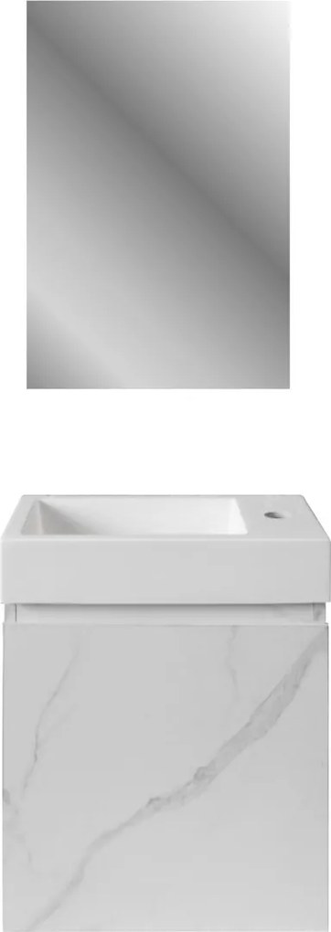 SaniGoods Mikado fontein onderkast marmer 40x22.3x50cm wit