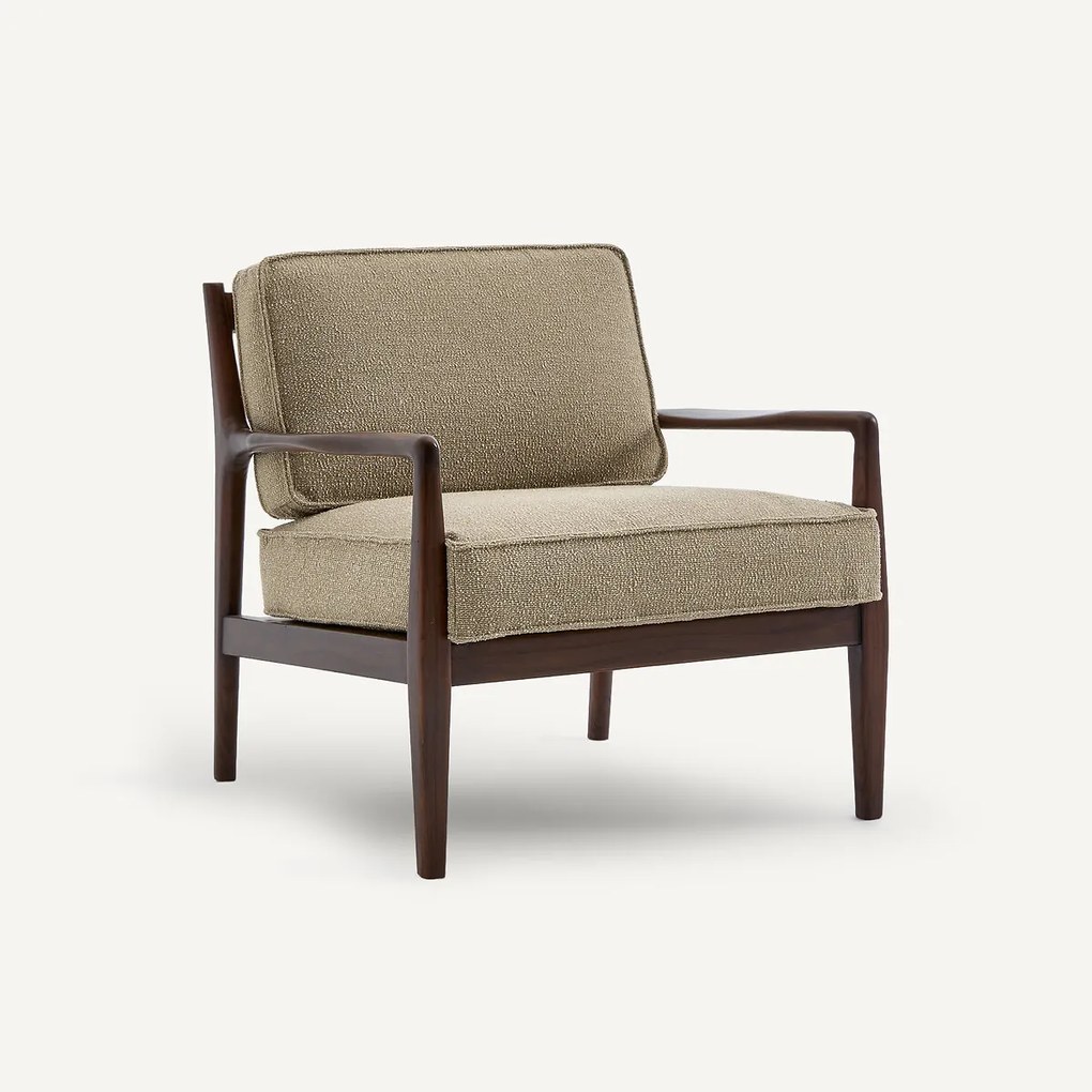 Kussens van structuurstof, 30% wol, voor fauteuil DILMA