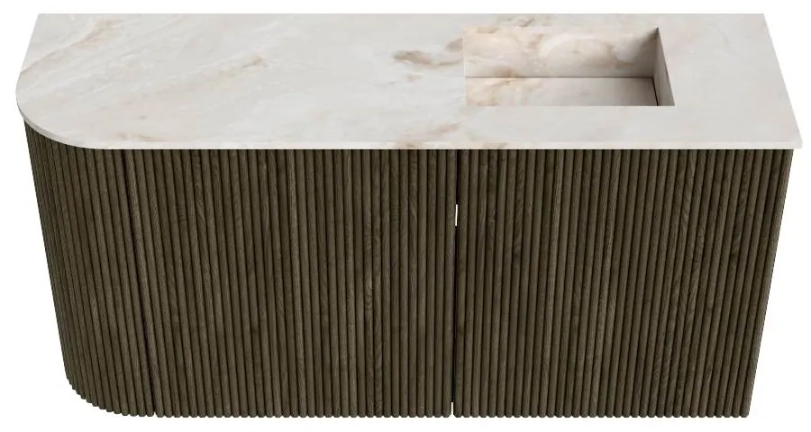 Mondiaz Joya DLux 80cm toiletmeubel ronding links shadow met wastafel faye rechts 1 kraangat frappe