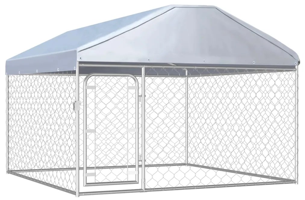 vidaXL Hondenkennel voor buiten met dak 200x200x135 cm