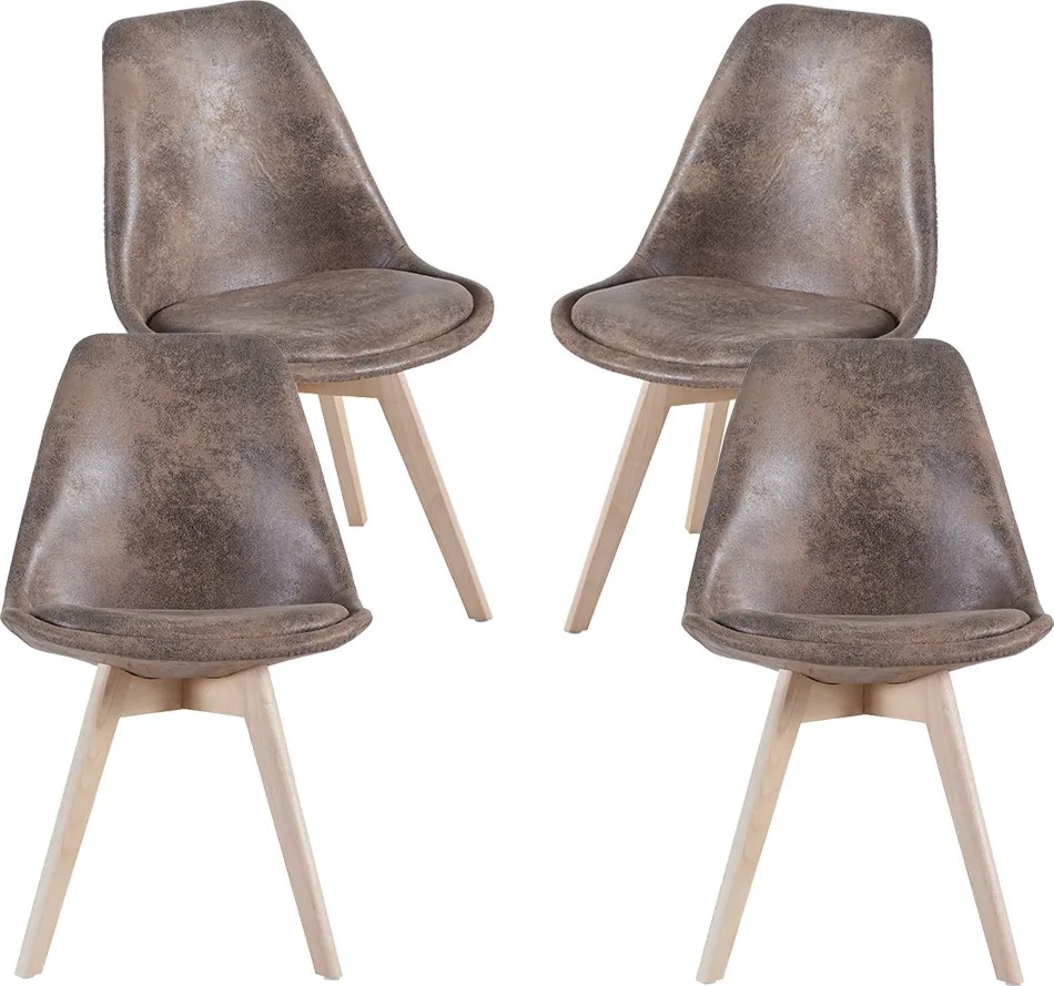 Set 4 Synk Vintage Stoelen