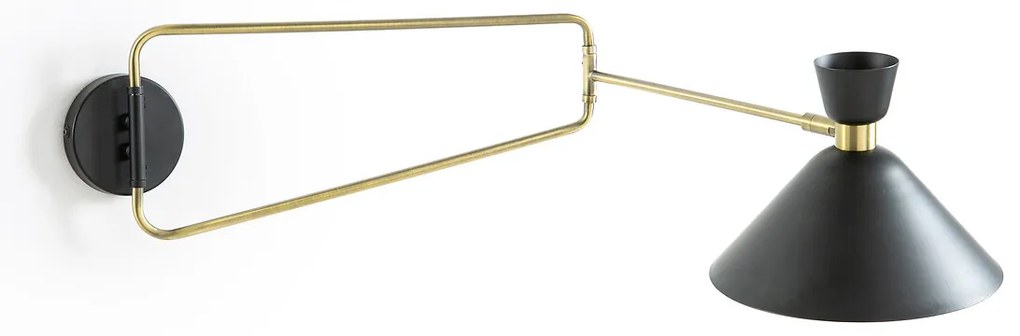 Richtbare wandlamp in verouderde messing, Zoticus