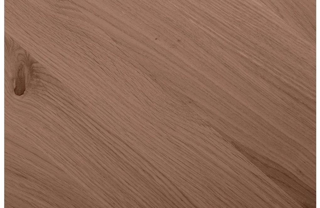 Goossens Hoektafel Bjarte, hout eiken donker bruin, stijlvol landelijk, 50 x 45 x 50 cm