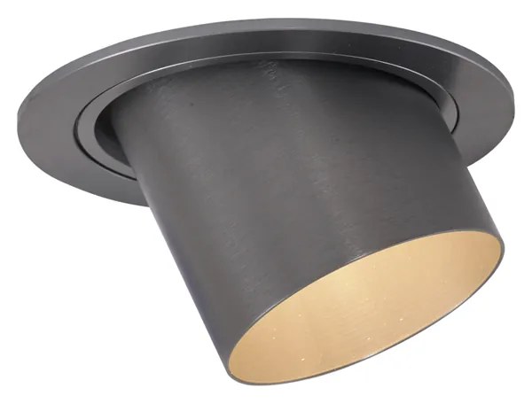 Set van 6 moderne inbouwspots gunmetal GU10 50mm rond kantelbaar - Installa