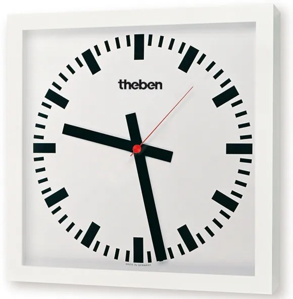 Theben 5009252 KNX-Osiria Osiria 251 BQ KNX OSIRIA 251 BQ KNX, enkelz. wandklok, binnen, metaallak, D40cm, strepen