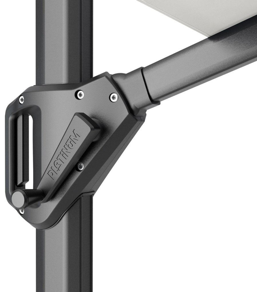 Zweefparasol  Ø3m T1 (excl.voet) Grijs-antraciet Platinum Voyager