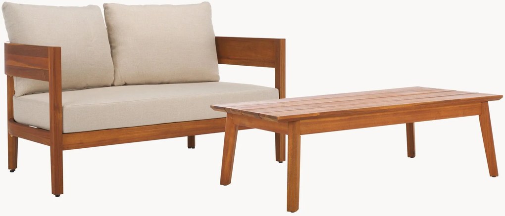 Tuin loungeset Theo van acaciahout, 2 stuks