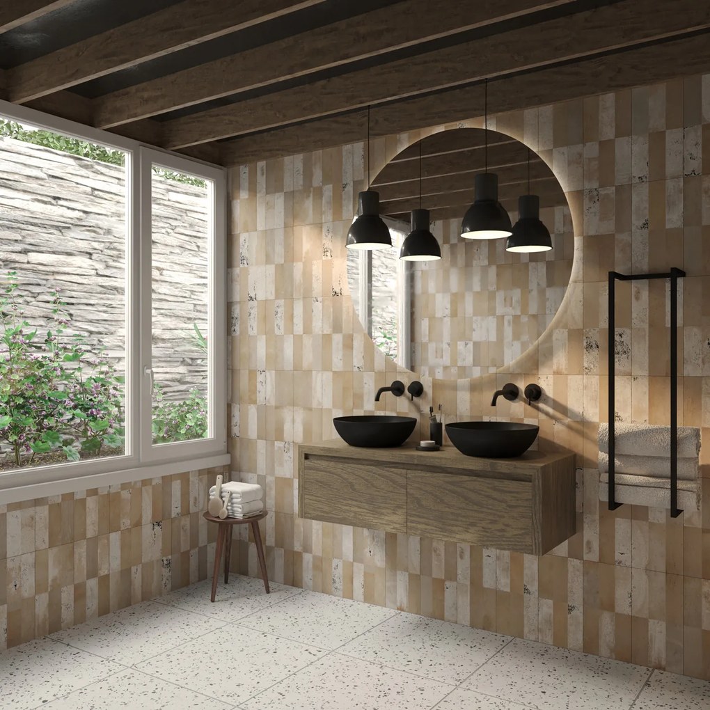 Gliss Design Ares badmeubel 120cm 2 lades ash gray met zwarte waskommen