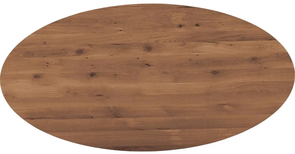 Goossens Eettafel Blade, Strak blad ovaal 220 x 110 cm 6 cm dik