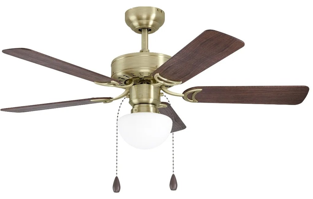 EGLO Cadiz 35075 | Plafondventilator 106CM Brons/Walnoot | Inclusief Lamp