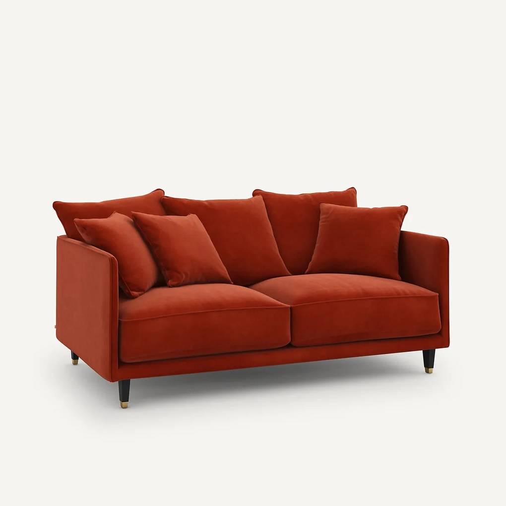 3-zits compacte fluwelen bank, Lazare