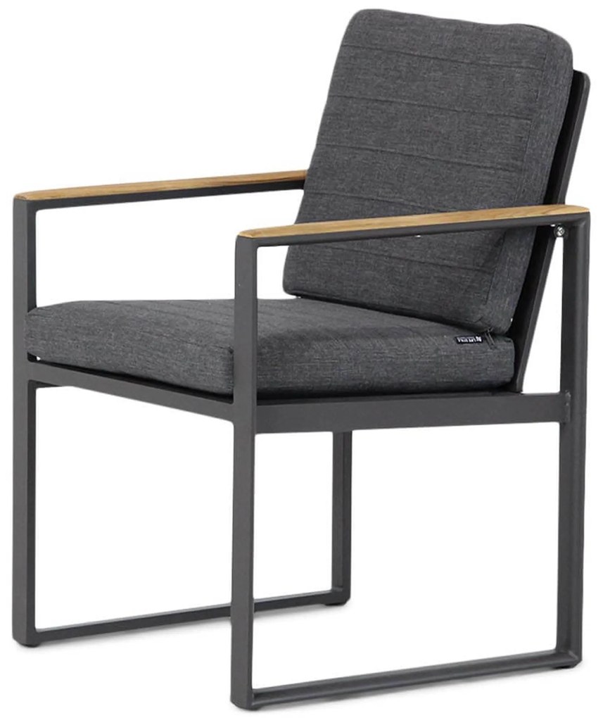 Tuinset Ronde Tuintafel 6 personen 150 cm Aluminium Grijs Santika Furniture Soray