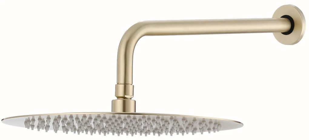 Saniclear Brass inbouw regendouche met 30cm hoofddouche, wandarm en 2 standen handdouche geborsteld messing - mat goud