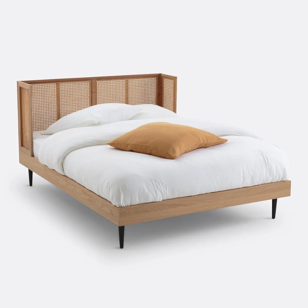 Bed in rotan met beddenbodem WASKA