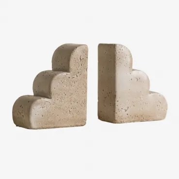 Boekensteun Van Beton Brissac Tapioca Beige - Sklum