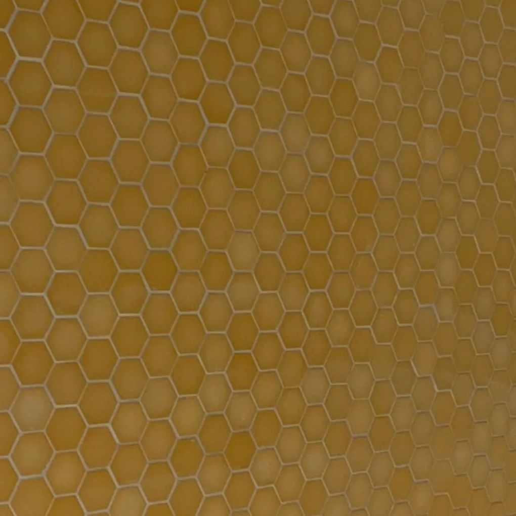 The Mosaic Factory Valencia hexagon glasmozaïek tegels 28x33 mustard mat