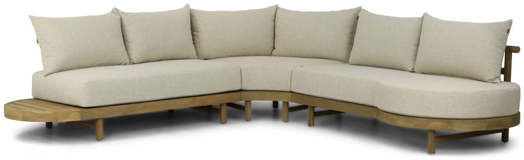 Hoek loungeset 5 personen Teak Old teak greywash  Santika Furniture Santika